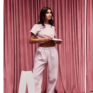 LAVENDER BOXER SWEATPANTS